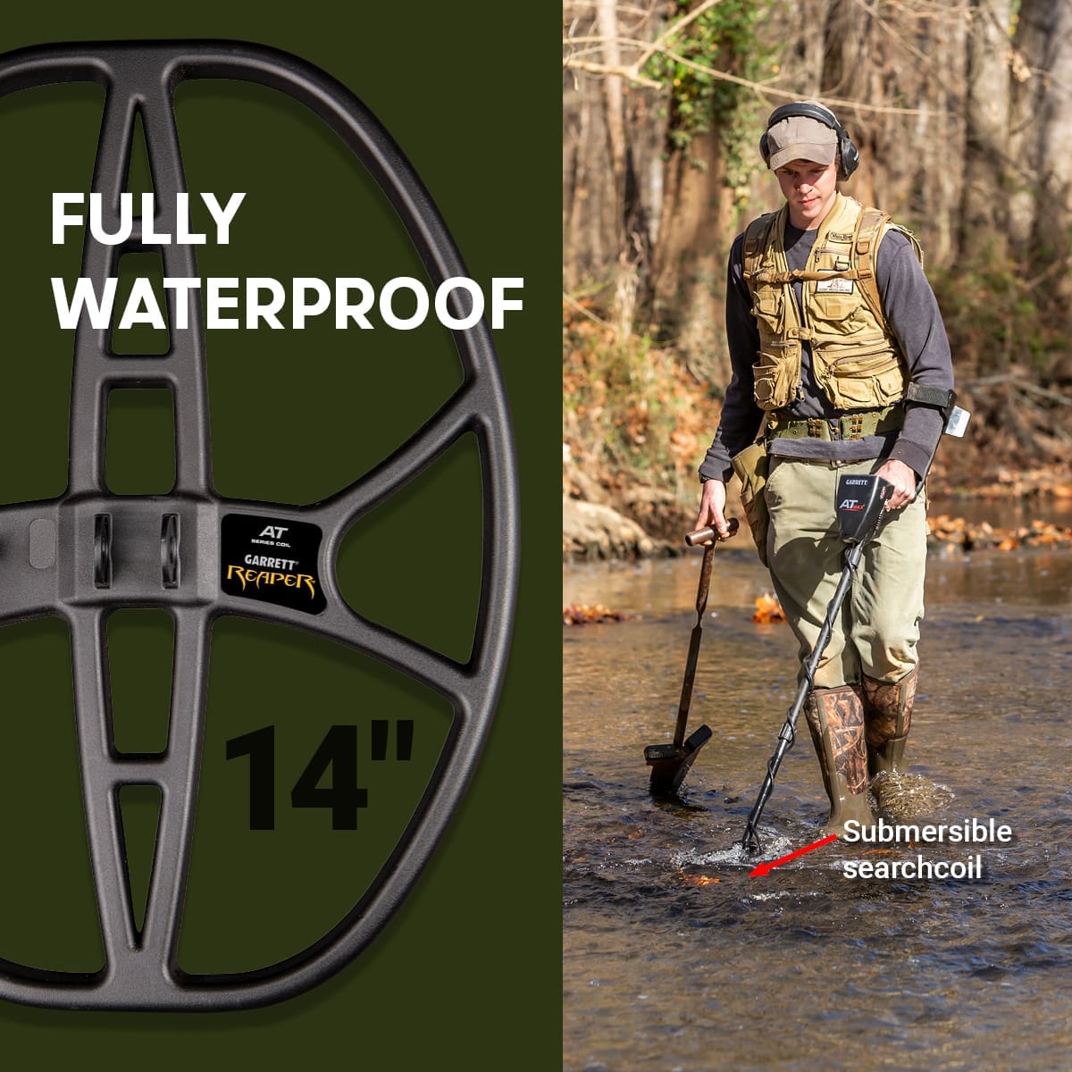 Garrett AT 14″ x 11″ DD Reaper searchcoil