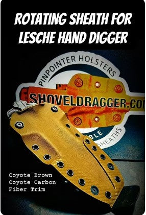 Shovel Dragger Rotating Belt Attachment Sheath for Lesche Model 70 Digger