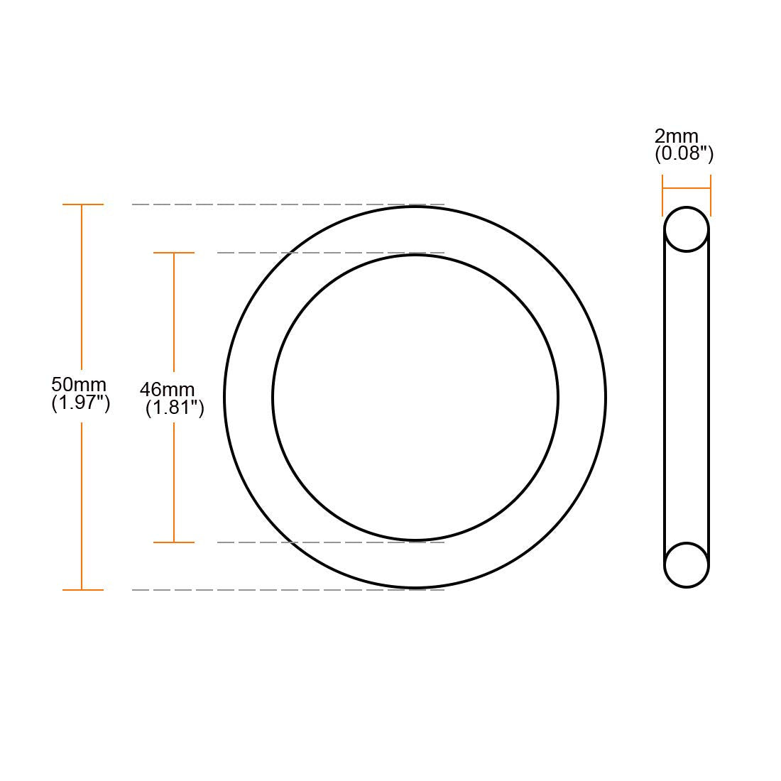 Nitrile Rubber O-Ring for use with XP Deus 2 Antenna Clip