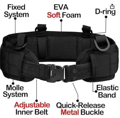 Battle Belt Tactical Molle Belt and Suspender Set