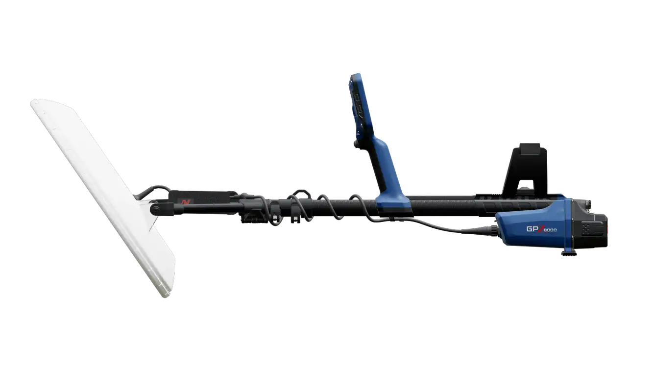 Minelab GPZ8000 metal detector collapsed view from side