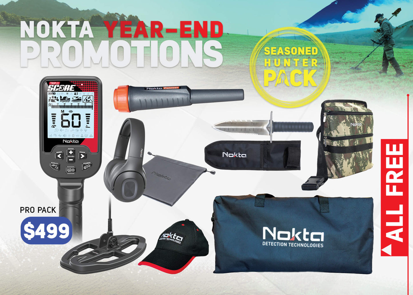 Nokta TRIPLE SCORE METAL DETECTOR PRO PACK